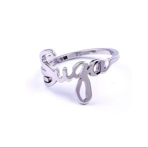 Silver BTS Suga Ring Size 6